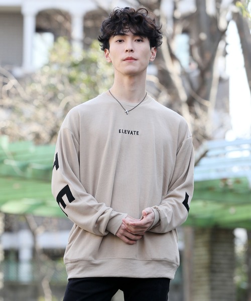 TopIsm（トップイズム）の「【2021 】ワイドシルエット バックロゴ入り スウェット（Tシャツ/カットソー・メンズ・ベージュ/アイボリー/ブラック/グレー系その他・L/LL/M）」の14枚目の写真