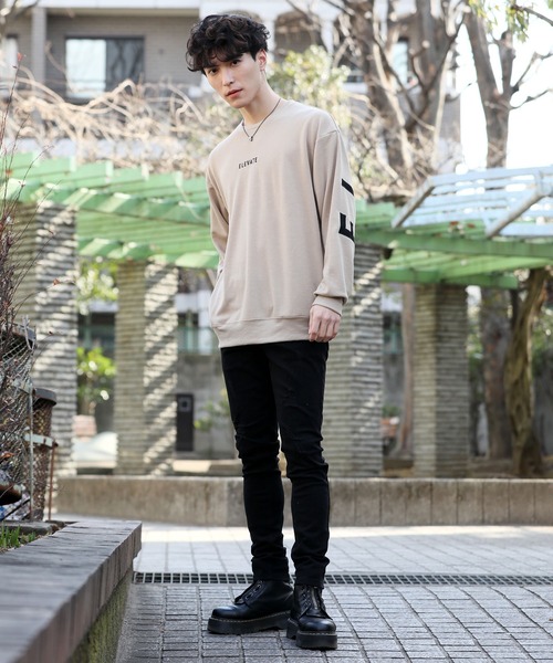 TopIsm（トップイズム）の「【2021 】ワイドシルエット バックロゴ入り スウェット（Tシャツ/カットソー・メンズ・ベージュ/アイボリー/ブラック/グレー系その他・L/LL/M）」の15枚目の写真