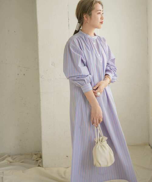 ITEMS URBANRESEARCH（アイテムズ アーバンリサーチ）の「マルチストライプシャツワンピース（シャツワンピース・レディース・ピンク/ブルー/グリーン・FREE）」の17枚目の写真