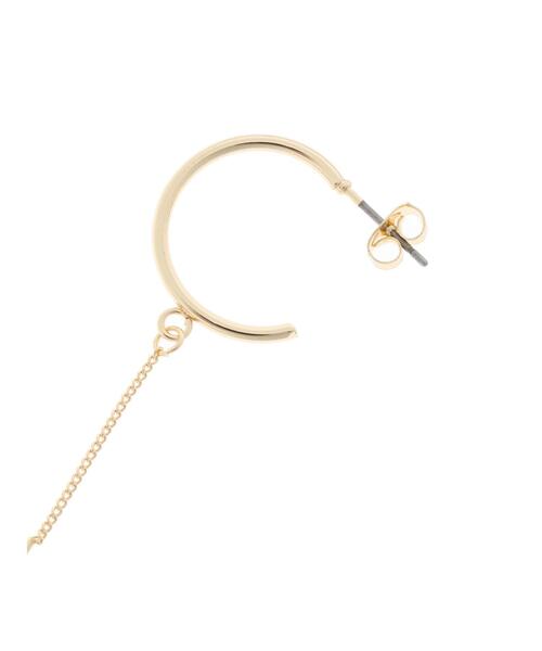 AMERICAN HOLIC（アメリカンホリック）の「フープ&メタルバーロングピアス（ピアス（両耳用）・レディース・シルバー/ゴールド・FREE）」の6枚目の写真