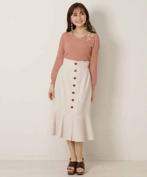 WILLSELECTION - WILLSELECTION【今期新品】アシメ刺繍２wayリブニット WILLSELECTION（ウィルセレクション）の「アシメ刺繍2way