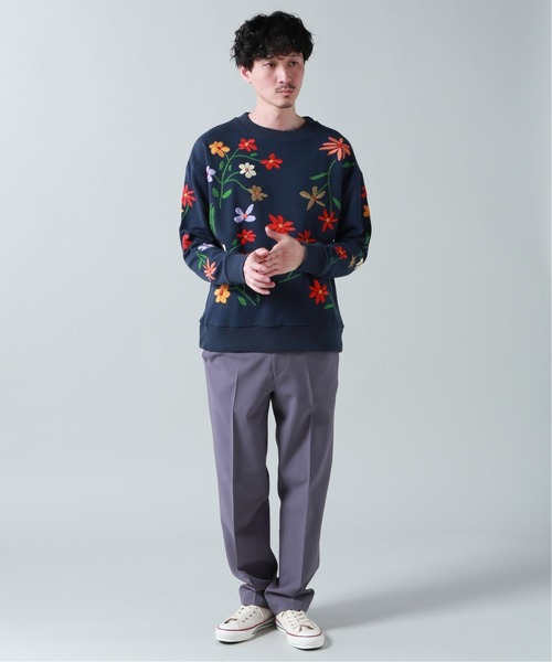 niche.（ニッチ）の「【niche. / ニッチ】Flower Embroidery クルーネックスウェット-ALL Over（スウェット・メンズ・ダークブルー・X-LARGE/MEDIUM/LARGE）」の2枚目の写真