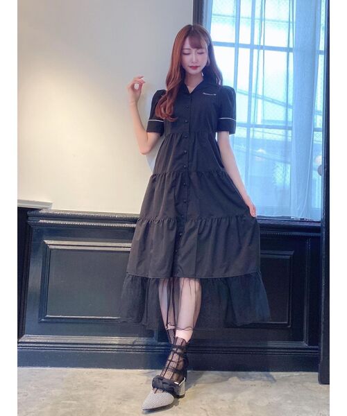 EATME（イートミー）の「ヘムチュールマキシワンピース【ティアード】（ワンピース・レディース・ブラック/ピンク/その他1・SMALL/MEDIUM）」の10枚目の写真