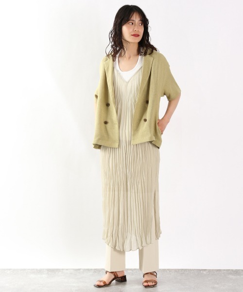LOWRYS FARM　ダークグレー　Wメッシュジャケシャツ LOWRYS FARM（ローリーズファーム）の「メッシュWジャケシャツ