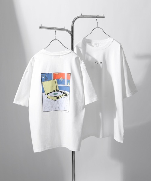 TIMELY WARNING（タイムリーワーニング）の「アソートプリントBIGTシャツ（Tシャツ/カットソー・メンズ・ブラック系7/ミント/ホワイト系3/ブルー系/ピンク系4/ホワイト系6/グリーン系3/ブルー系2/ホワイト系/ブルー系8/グリーン系5/グリーン系7/ブラック系8/ブラック/ブラック系2/ピンク系1/ホワイト系4/ホワイト系5/ホワイト系1/ブルー系6・MEDIUM/LARGE/X-LARGE）」の3枚目の写真