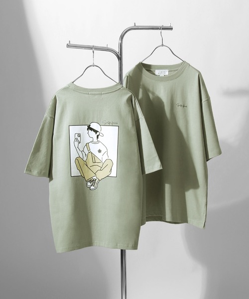 TIMELY WARNING（タイムリーワーニング）の「アソートプリントBIGTシャツ（Tシャツ/カットソー・メンズ・ブラック系7/ミント/ホワイト系3/ブルー系/ピンク系4/ホワイト系6/グリーン系3/ブルー系2/ホワイト系/ブルー系8/グリーン系5/グリーン系7/ブラック系8/ブラック/ブラック系2/ピンク系1/ホワイト系4/ホワイト系5/ホワイト系1/ブルー系6・MEDIUM/LARGE/X-LARGE）」の12枚目の写真