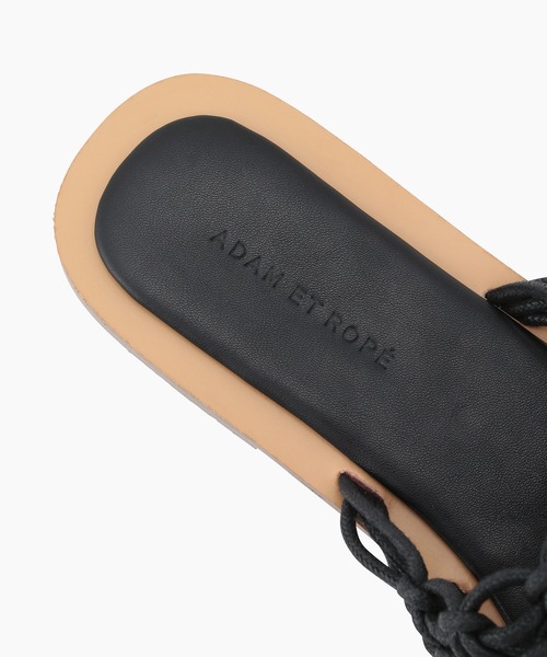 ADAM ET ROPE'（アダムエロペ）の「マクラメフラットサンダル（サンダル・レディース・ブラック/ベージュ/オフホワイト・23.5cm/24.5cm/23.0cm/24.0cm）」の5枚目の写真