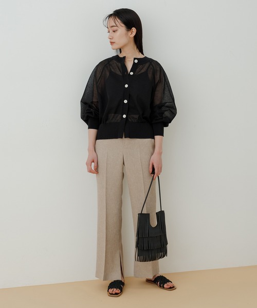 ADAM ET ROPE'（アダムエロペ）の「マクラメフラットサンダル（サンダル・レディース・ブラック/ベージュ/オフホワイト・23.5cm/24.5cm/23.0cm/24.0cm）」の21枚目の写真