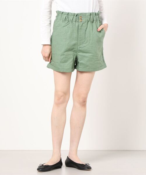 GAP(ギャップ)の「リネン混 ストレート カジュアルショートパンツ(その他パンツ・レディース・ホワイト/ブラウン/グリーン・0/2/00/000/4/6/8)」の14枚目の写真