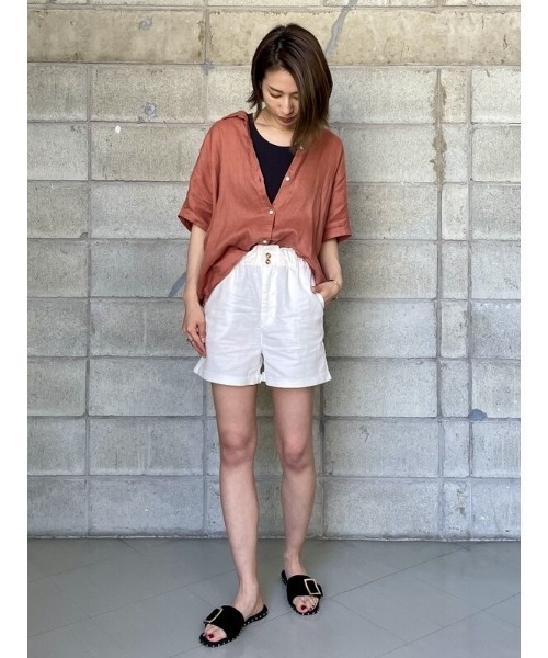 GAP(ギャップ)の「リネン混 ストレート カジュアルショートパンツ(その他パンツ・レディース・ホワイト/ブラウン/グリーン・0/2/00/000/4/6/8)」の17枚目の写真