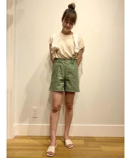 GAP(ギャップ)の「リネン混 ストレート カジュアルショートパンツ(その他パンツ・レディース・ホワイト/ブラウン/グリーン・0/2/00/000/4/6/8)」の22枚目の写真