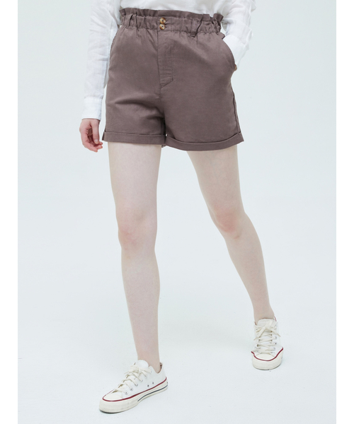 GAP(ギャップ)の「リネン混 ストレート カジュアルショートパンツ(その他パンツ・レディース・ホワイト/ブラウン/グリーン・0/2/00/000/4/6/8)」の5枚目の写真