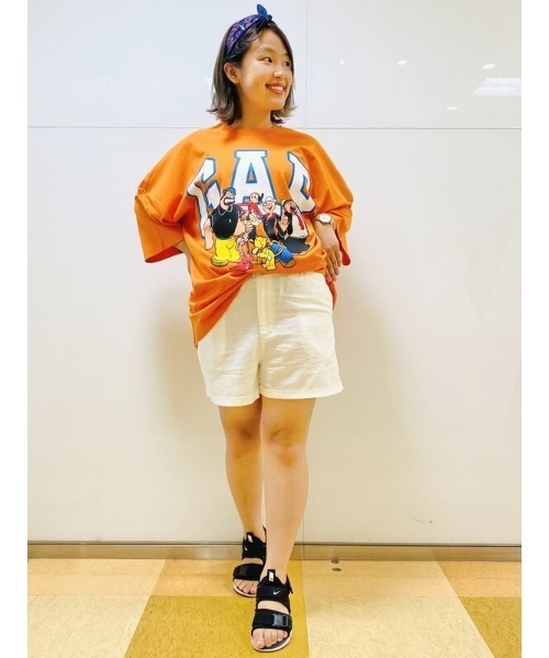 GAP(ギャップ)の「リネン混 ストレート カジュアルショートパンツ(その他パンツ・レディース・ホワイト/ブラウン/グリーン・0/2/00/000/4/6/8)」の9枚目の写真