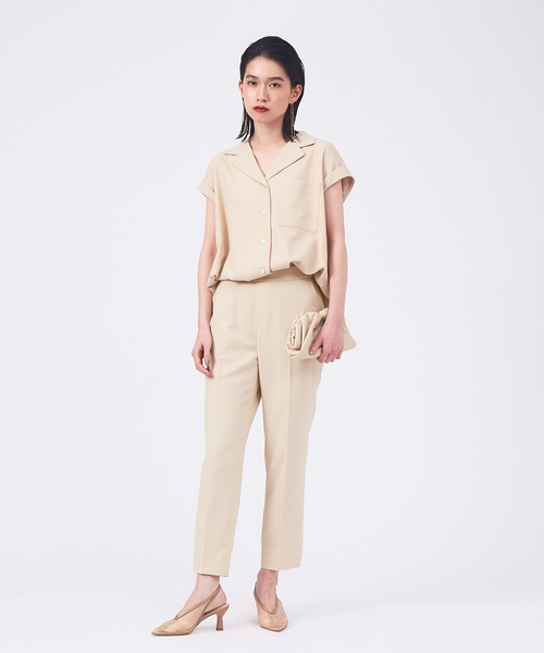 qualite(カリテ)の「【セットアップ対応】シャドーチェックパンツ(スラックス・レディース・ベージュ/チャコールグレー・36/40/34/38)」の12枚目の写真