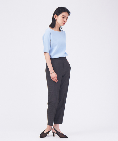 qualite(カリテ)の「【セットアップ対応】シャドーチェックパンツ(スラックス・レディース・ベージュ/チャコールグレー・36/40/34/38)」の18枚目の写真
