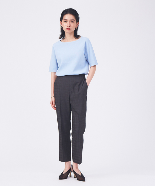 qualite(カリテ)の「【セットアップ対応】シャドーチェックパンツ(スラックス・レディース・ベージュ/チャコールグレー・36/40/34/38)」の19枚目の写真