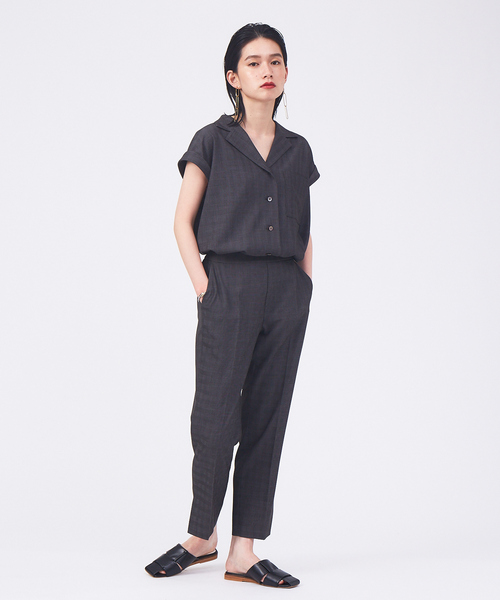 qualite(カリテ)の「【セットアップ対応】シャドーチェックパンツ(スラックス・レディース・ベージュ/チャコールグレー・36/40/34/38)」の20枚目の写真