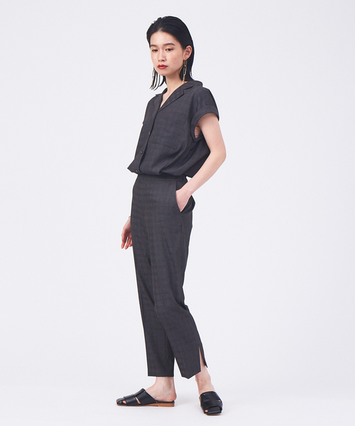 qualite(カリテ)の「【セットアップ対応】シャドーチェックパンツ(スラックス・レディース・ベージュ/チャコールグレー・36/40/34/38)」の21枚目の写真