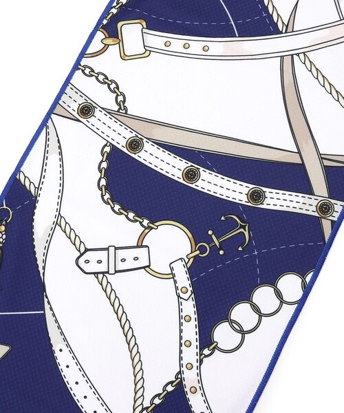 DRESKIP（ドレスキップ）の「◆ひんやりスカーフ ワイド（バンダナ/スカーフ・レディース・ブルー系/ベージュ系/ネイビー系・00）」の5枚目の写真