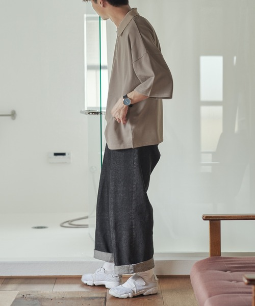 epnok(エプノック)の「ルーズカットポロシャツ(ポロシャツ・メンズ・グレイッシュブルー/グレイッシュベージュ・SMALL/MEDIUM/LARGE)」の22枚目の写真