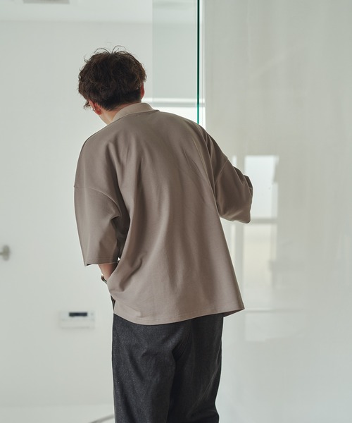 epnok(エプノック)の「ルーズカットポロシャツ(ポロシャツ・メンズ・グレイッシュブルー/グレイッシュベージュ・SMALL/MEDIUM/LARGE)」の19枚目の写真