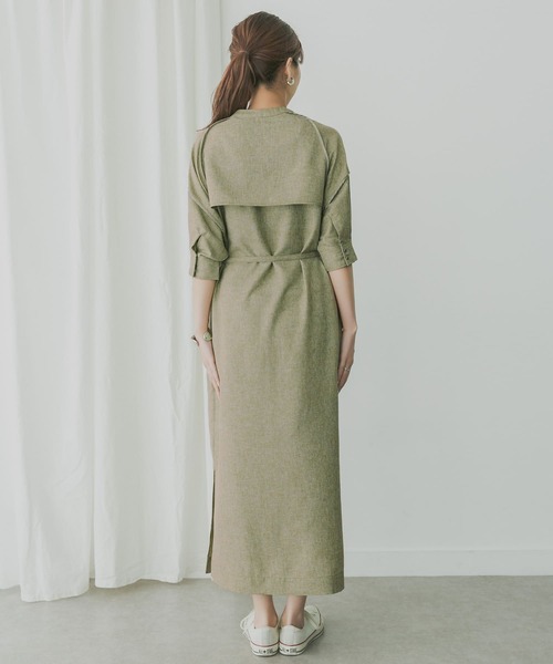 KBF+（ケービーエフプラス）の「KBF+　ショートスリーブUTILITYワンピース（ワンピース・レディース・ブラック/ベージュ/オリーブ・ONE）」の16枚目の写真