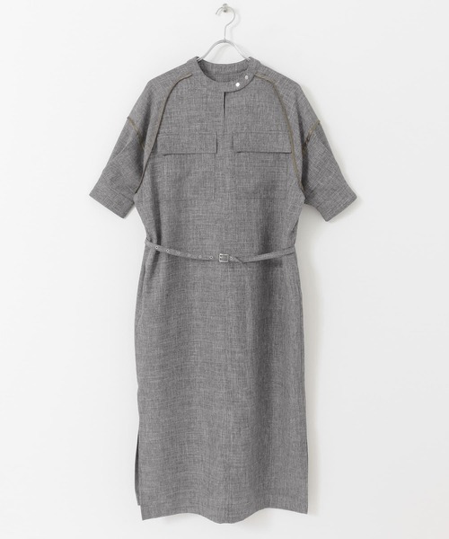 KBF+（ケービーエフプラス）の「KBF+　ショートスリーブUTILITYワンピース（ワンピース・レディース・ブラック/ベージュ/オリーブ・ONE）」の18枚目の写真