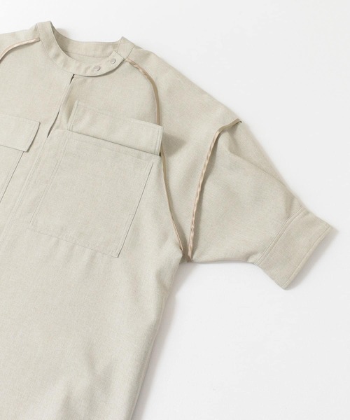 KBF+（ケービーエフプラス）の「KBF+　ショートスリーブUTILITYワンピース（ワンピース・レディース・ブラック/ベージュ/オリーブ・ONE）」の22枚目の写真