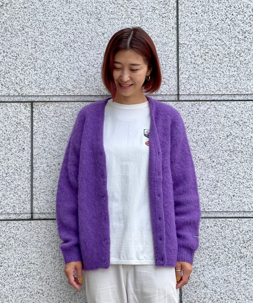 MANASTASH（マナスタッシュ）の「MANASTASH/マナスタッシュ　W's ABERDEEN KURTIGAN '21　ウィメンズ　アバディーン　カーディガン21（ニット/セーター・レディース・ブラック/ベージュ/グリーン/パープル・MEDIUM）」の4枚目の写真