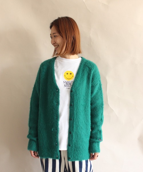 MANASTASH（マナスタッシュ）の「MANASTASH/マナスタッシュ　W's ABERDEEN KURTIGAN '21　ウィメンズ　アバディーン　カーディガン21（ニット/セーター・レディース・ブラック/ベージュ/グリーン/パープル・MEDIUM）」の3枚目の写真