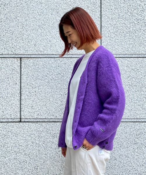 MANASTASH（マナスタッシュ）の「MANASTASH/マナスタッシュ　W's ABERDEEN KURTIGAN '21　ウィメンズ　アバディーン　カーディガン21（ニット/セーター・レディース・ブラック/ベージュ/グリーン/パープル・MEDIUM）」の12枚目の写真