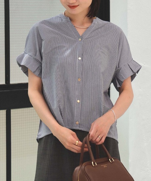 BEAMS HEART（ビームスハート）の「【ベストセラー】スキッパーネック カットソー（シャツ/ブラウス・レディース・ブラック/ネイビー/オフホワイト/イエロー/ベージュ/グリーン/サックスブルー/オリーブ/ダークグリーン/イエロー系その他2・FREE）」の19枚目の写真