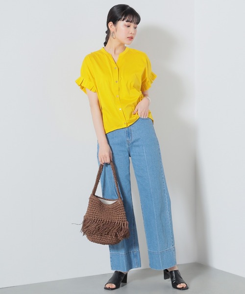 BEAMS HEART（ビームスハート）の「【ベストセラー】スキッパーネック カットソー（シャツ/ブラウス・レディース・ブラック/ネイビー/オフホワイト/イエロー/ベージュ/グリーン/サックスブルー/オリーブ/ダークグリーン/イエロー系その他2・FREE）」の20枚目の写真