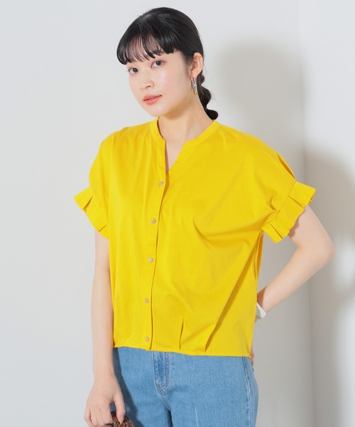 BEAMS HEART（ビームスハート）の「【ベストセラー】スキッパーネック カットソー（シャツ/ブラウス・レディース・ブラック/ネイビー/オフホワイト/イエロー/ベージュ/グリーン/サックスブルー/オリーブ/ダークグリーン/イエロー系その他2・FREE）」の22枚目の写真