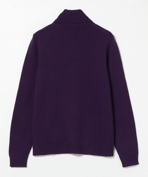 ZANONE（ザノーネ）の「ZANONE / 別注 5ゲージ タートルネックニット（ニット/セーター・メンズ・パープル/ホワイト/ブラック/ブルー系その他3/ダークブラウン・46/48/52/50/44）」の7枚目の写真