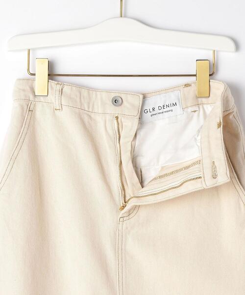 green label relaxing（グリーンレーベルリラクシング）の「コットン ツイル タイト スカート（スカート・レディース・オフホワイト・38/36）」の7枚目の写真