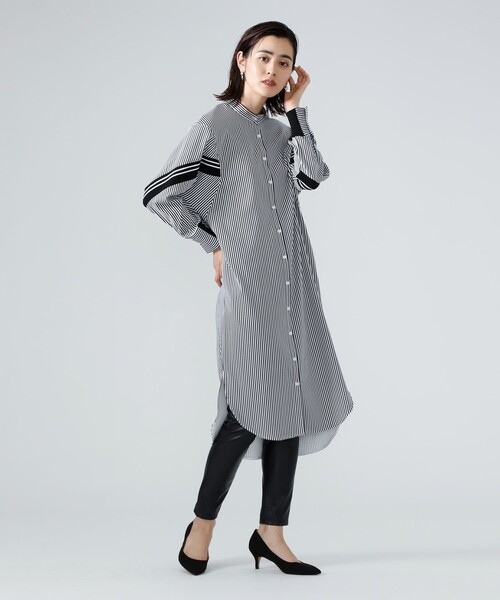CAST:（キャストコロン）の「ストライプロングワンピース（ワンピース・レディース・ネイビー・S/M）」の2枚目の写真