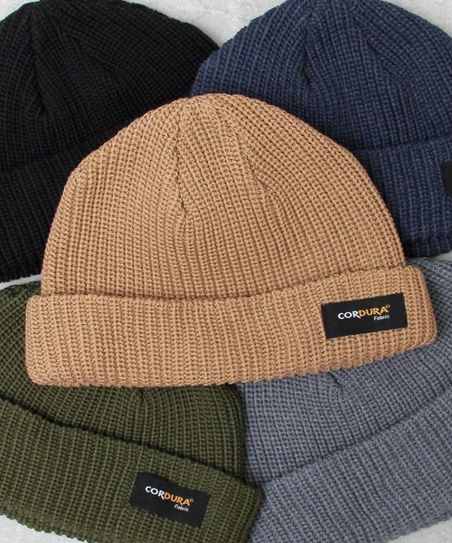 A.M.S.(エーエムエス)の「CORDURA コットンニット ショートワッチ / ニット帽 / ワッチ / コーデュラ(ニットキャップ/ビーニー・メンズ・ブラック/ベージュ/ネイビー/グレー/カーキ・FREE)」の1枚目の写真