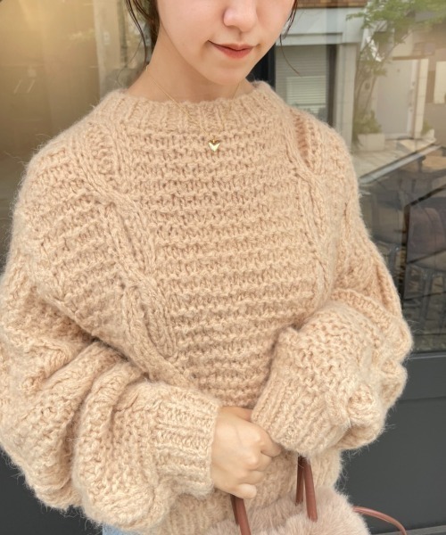 DEICY（デイシー）の「ローゲージハンドケーブルニット（ニット