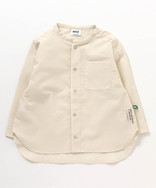 BREEZE(ブリーズ)の「スタンダードシャツ(シャツ/ブラウス・キッズ・グレー/オフホワイト/ストライプ/ブルー・100/110/120/90/150/130/140)」の7枚目の写真