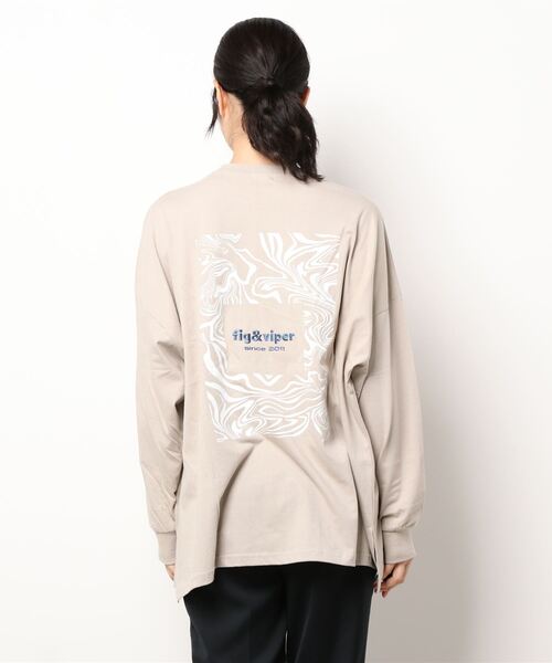 FIG&VIPER（フィグアンドバイパー）の「Vortex BIGロンT（Tシャツ/カットソー・レディース・ベージュ/カーキ/ダークグレー・FREE）」の4枚目の写真