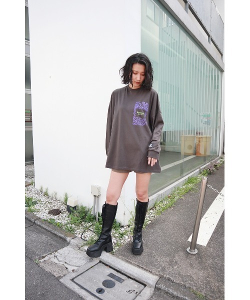 FIG&VIPER（フィグアンドバイパー）の「Vortex BIGロンT（Tシャツ/カットソー・レディース・ベージュ/カーキ/ダークグレー・FREE）」の14枚目の写真