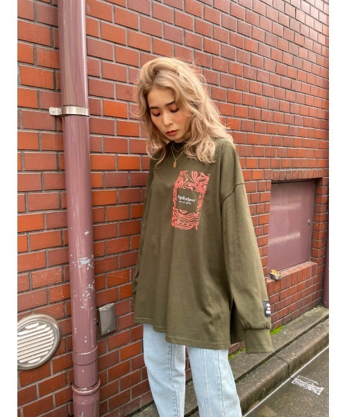 FIG&VIPER（フィグアンドバイパー）の「Vortex BIGロンT（Tシャツ/カットソー・レディース・ベージュ/カーキ/ダークグレー・FREE）」の19枚目の写真