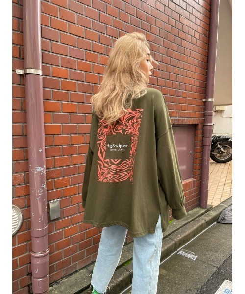FIG&VIPER（フィグアンドバイパー）の「Vortex BIGロンT（Tシャツ/カットソー・レディース・ベージュ/カーキ/ダークグレー・FREE）」の20枚目の写真