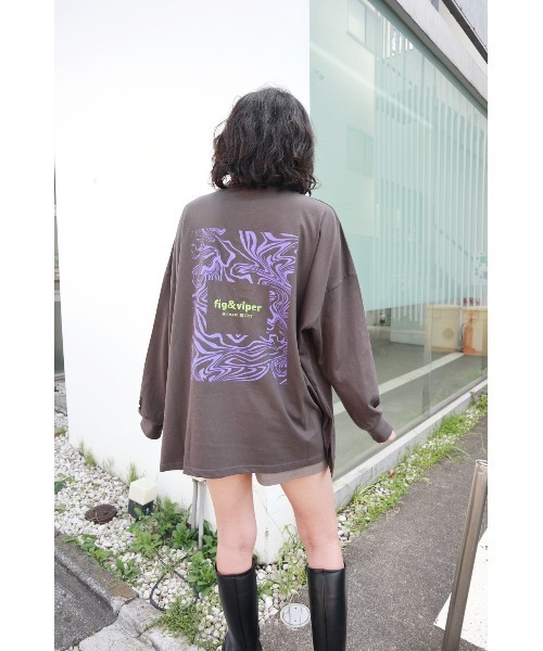 FIG&VIPER（フィグアンドバイパー）の「Vortex BIGロンT（Tシャツ/カットソー・レディース・ベージュ/カーキ/ダークグレー・FREE）」の13枚目の写真