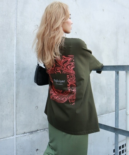 FIG&VIPER（フィグアンドバイパー）の「Vortex BIGロンT（Tシャツ/カットソー・レディース・ベージュ/カーキ/ダークグレー・FREE）」の18枚目の写真