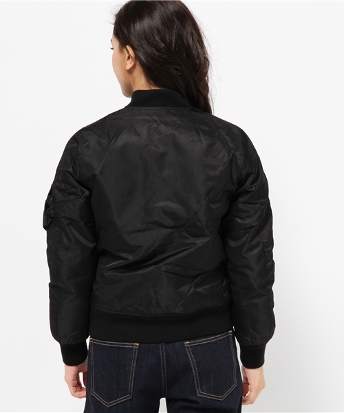 BAYFLOW(ベイフロー)の「BAYFLOW/【KIFFE(キッフェ)】 MA-1(ミリタリージャケット・レディース・ブラック/ネイビー・MEDIUM/SMALL)」の5枚目の写真