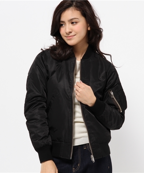 BAYFLOW(ベイフロー)の「BAYFLOW/【KIFFE(キッフェ)】 MA-1(ミリタリージャケット・レディース・ブラック/ネイビー・MEDIUM/SMALL)」の6枚目の写真