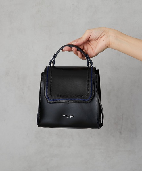 ear PAPILLONNER（イアパピヨネ）の「【MY BEST BAGS(マイベストバッグス）】 ミニボックスショルダーバッグ（ショルダーバッグ・レディース・キャメル/ブラック・FREE）」の6枚目の写真