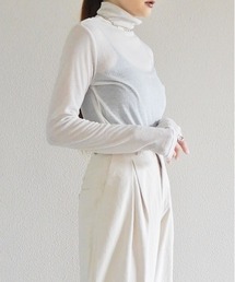 y/m by Yukie | シアーリブカットトップス(Tシャツ/カットソー)